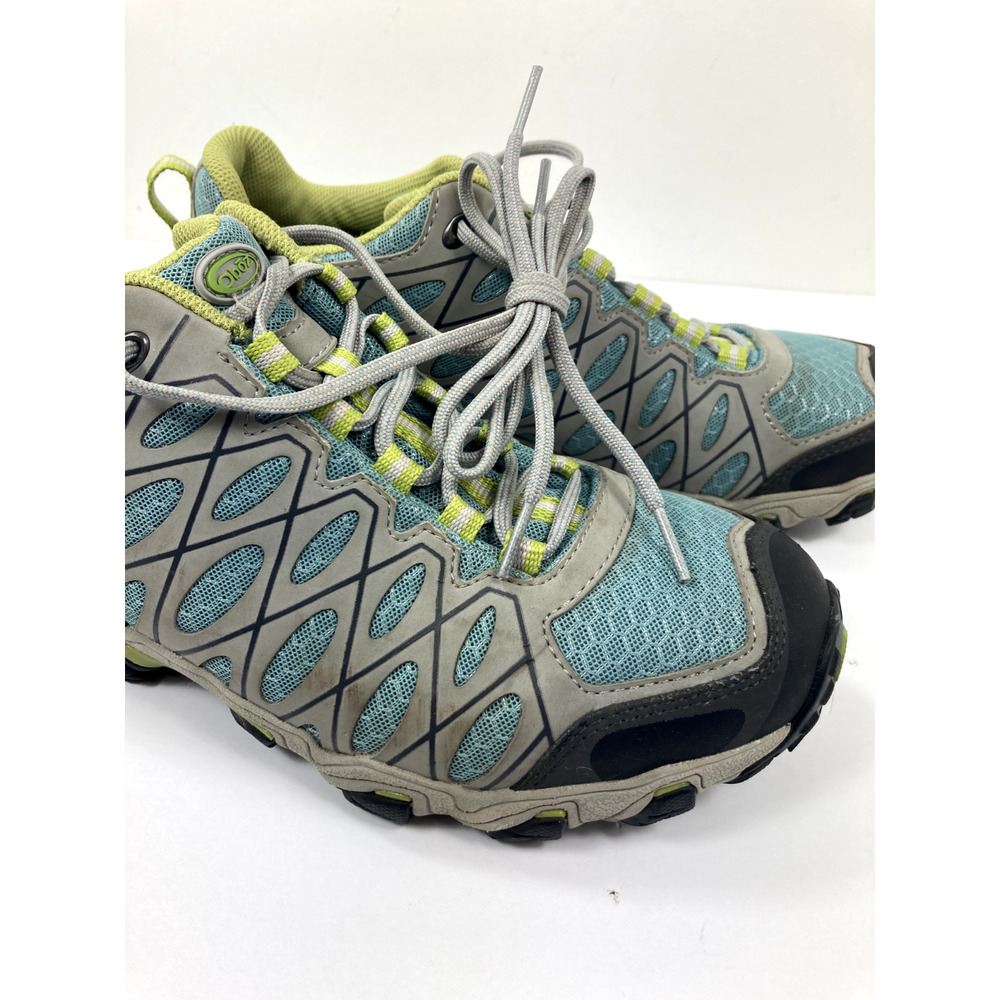 Oboz Hiking Boots Shoes Women's Size 11 Blue Gray Green - Picture 3 of 12
